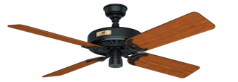 Hunter 52 inch Hunter Original Matte Black Damp Rated Ceiling Fan and Pull Chain (4797|23838)