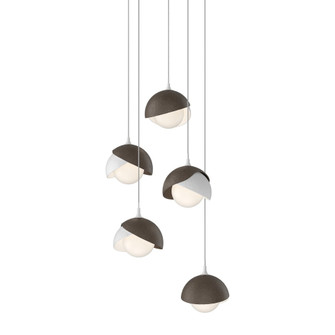 Brooklyn 5-Light Double Shade Pendant (65|131125-SKT-LONG-02-05-GG0711)