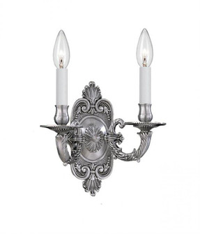 Crystorama 2 Light Pewter Cast Brass Sconce (205|642-PW)