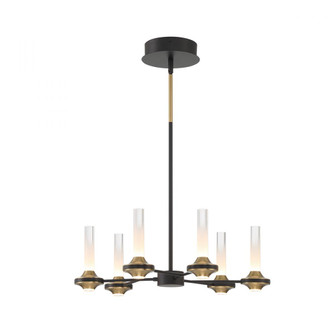 Torcia 12 Light Chandelier in Black and Brass (4304|45712-012)