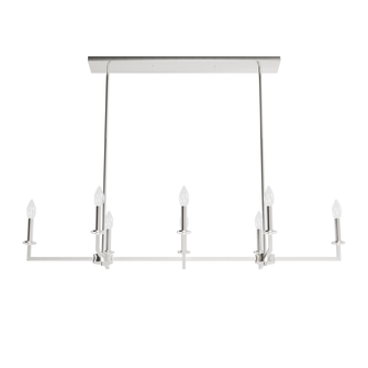 Hunter Bearden Brushed Nickel 8 Light Chandelier Ceiling Light Fixture (4797|19631)