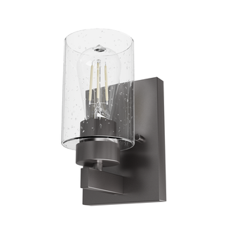 Hunter Hartland Noble Bronze with Seeded Glass 1 Light Sconce Wall Light Fixture (4797|13073)