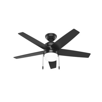 Hunter 44 inch Bardot Matte Black Ceiling Fan with LED Light Kit and Pull Chain (4797|52492)