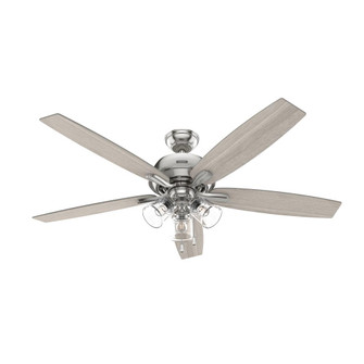 Hunter 60 inch Dondra Brushed Nickel Ceiling Fan with LED Light Kit and Pull Chain (4797|52348)