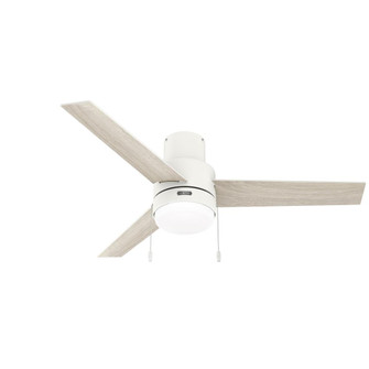 Hunter 52 inch Brunner Matte White Low Profile Ceiling Fan with LED Light Kit and Pull Chain (4797|51972)