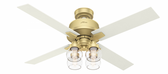 Hunter 52 inch Vivien Modern Brass Ceiling Fan with LED Light Kit and Handheld Remote (4797|59651)