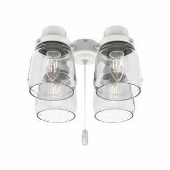 Hunter Original® 4 Light Accessory Fitter and Glass, White (4797|99384)