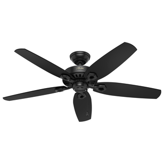 Hunter 52 inch Builder Matte Black Damp Rated Ceiling Fan and Pull Chain (4797|53294)