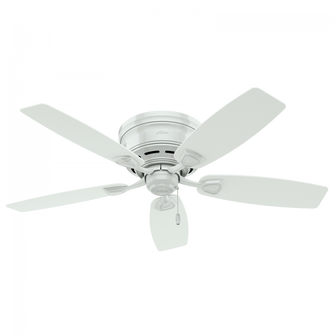 Hunter 48 inch Sea Wind White Low Profile Damp Rated Ceiling Fan and Pull Chain (4797|53119)