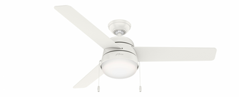 Hunter 52 inch Aker Fresh White Ceiling Fan with LED Light Kit and Pull Chain (4797|50378)