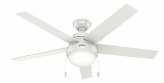Hunter 52 inch Anslee Fresh White Ceiling Fan with LED Light Kit and Pull Chain (4797|50231)