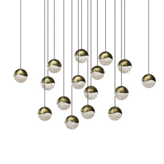 16-Light Square Medium LED Pendant (107|2923.14-MED)