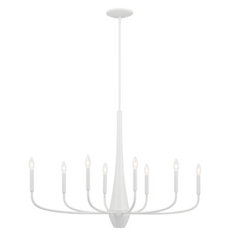 Deela 41 Inch 8 Light Oval Chandelier in White (10687|52528WH)