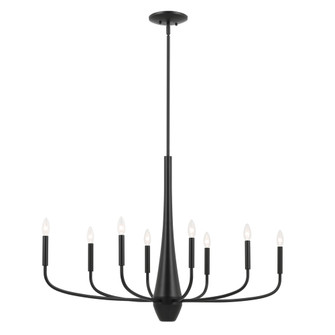 Deela 41 Inch 8 Light Oval Chandelier in Black (10687|52528BK)