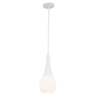 Deela 17 Inch 1 Light Pendant with Satin Etched Cased Opal Glass in White (10687|52529WH)