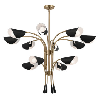 Arcus 46.25 Inch 12 Light Chandelier in Champagne Bronze with Black (10687|52561CPZBK)