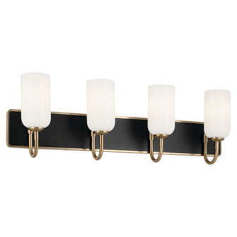 Solia 32 Inch 4 Light Vanity with Opal Glass in Champagne Bronze with Black (10687|55164CPZ)