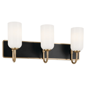 Solia 24 Inch 3 Light Vanity with Opal Glass in Champagne Bronze with Black (10687|55163CPZ)