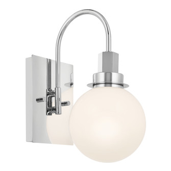 Hex 11.5 Inch 1 Light Wall Sconce with Opal Glass in Chrome (10687|55149CH)