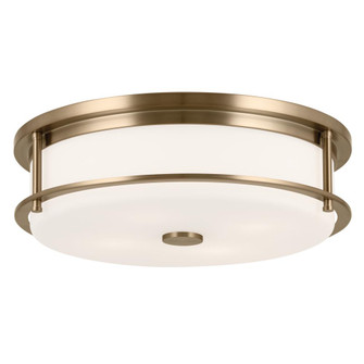 Brit 18 Inch 4 Light Flush Mount with Satin Etched Cased Opal Glass in Champagne Bronze (10687|52597CPZ)