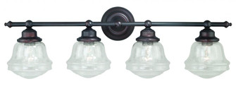 Huntley 4L Vanity Clear Glass Oil Rubbed Bronze (51|W0191)