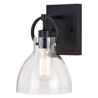 Ogden 1 Light Contemporary Black Bathroom Vanity Fixture Clear Glass (51|W0416)