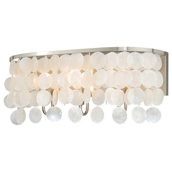 Elsa 3 Light Satin Nickel Capiz Shell Coastal Bathroom Vanity Fixture (51|W0152)