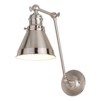 Alexis 6-in. Adjustable Wall Light Satin Nickel and Matte White (51|W0399)