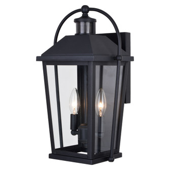 Lexington Aluminum Black Motion Sensor Dusk to Dawn Outdoor Wall Light Clear Glass (51|T0637)