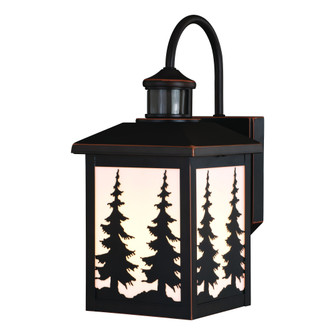 Yosemite Bronze Motion Sensor Dusk to Dawn Rustic Outdoor Wall Light White Glass (51|T0596)