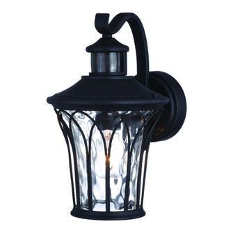 Abigail 7.5-in. W 1 Light Black Motion Sensor Dusk to Dawn Outdoor Wall Lantern with Clear Glass (51|T0594)