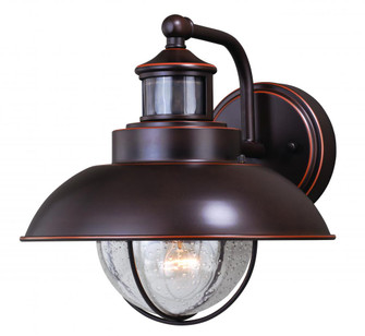 Harwich Motion Sensor Dusk to Dawn Outdoor Wall Light Burnished Bronze (51|T0263)