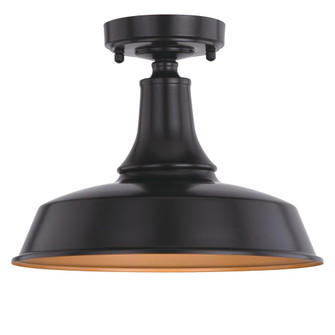 Dorado 12 in. W Outdoor Semi-Flush Mount Dark Bronze with Light Gold (51|T0570)