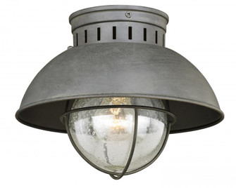 Harwich 10-in Outdoor Flush Mount Ceiling Light Textured Gray (51|T0264)