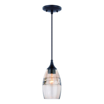 Milano 4.75-in Mini Pendant Amber Fog Glass Oil Rubbed Bronze (51|P0277)