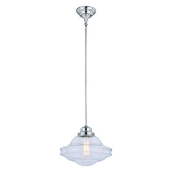 Huntley 12-in Pendant Clear Glass Satin Nickel (51|P0268)