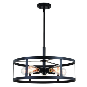 Akron 5L Oil Rubbed Bronze Drum Cage Farmhouse Pendant Light (51|P0376)