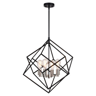 Rad 23.5-in. 4 Light Pendant Black and Satin Nickel (51|P0373)