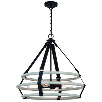 Taylor 24-in. 4 Light Pendant Textured Black and Ash Gray (51|P0371)