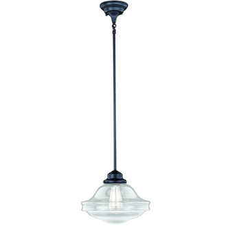 Huntley 12-in Pendant Clear Glass Oil Rubbed Bronze (51|P0242)