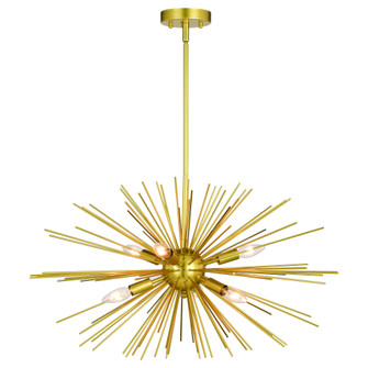 Nikko 6L Starburst Gold Mid-Century Modern Pendant Light (51|P0366)