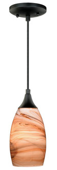 Milano 4.75-in Mini Pendant Toffee Swirl Glass Oil Rubbed Bronze (51|P0173)