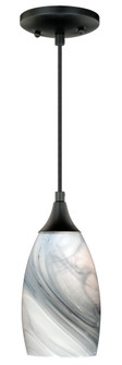 Milano 4.75-in Mini Pendant Marble Swirl Glass Oil Rubbed Bronze (51|P0175)