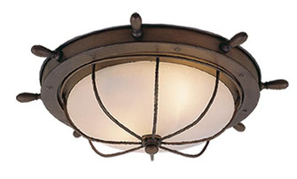 Nautical 15-in Outdoor Flush Mount Ceiling Light Antique Red Copper (51|OF25515RC)