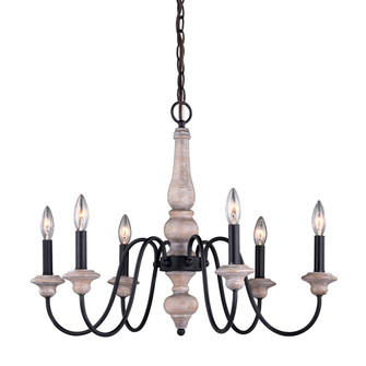 Georgetown 6L Chandelier Vintage Ash and Oil Burnished Bronze (51|H0236)