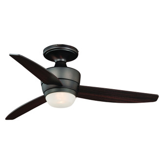 Adrian 44 In. Quiet Bronze Flush Ceiling Fan with LED Light Kit and Remote (51|F0063)