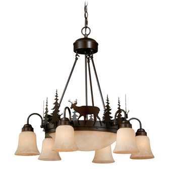 Bryce 9 Light Bronze Rustic Deer Chandelier (51|CH55406BBZ)