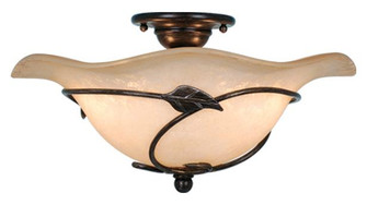 Vine 15-in Semi Flush Ceiling Light or Pendant (Dual Mount) Oil Shale (51|CF38815OL)