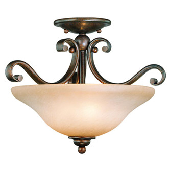 Monrovia 17-in Semi Flush Ceiling Light or Pendant (Dual Mount) Royal Bronze (51|CF35417RBZ/B)