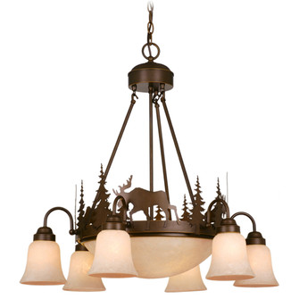 Yellowstone 9 Light Bronze Rustic Moose Chandelier (51|CH55606BBZ)